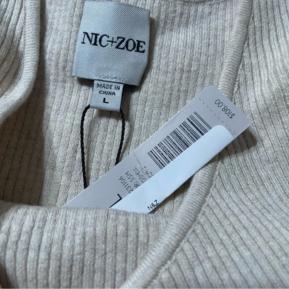 NWT NIC+ZOE Rib Tank‎ Top in Sandshell_5